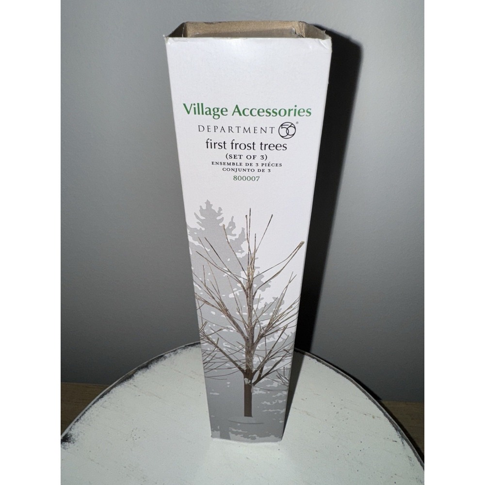 Department 56 Village Accessories "First Frost Trees" Set Of 3
